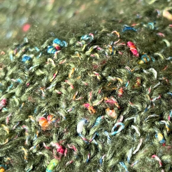 Serengeti Womens Sweater Size XL Green Rainbow Speckle Artsy Fall Earthy Boho - Picture 8 of 11